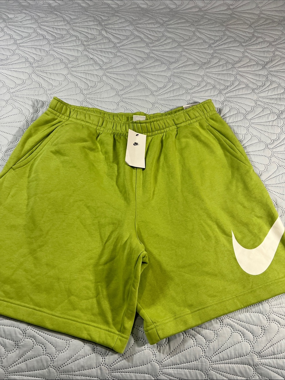 Nike men’s ' Shorts in Black, Light Blue, Lime Green with White Swoosh Size XXL - Picture 2 of 6